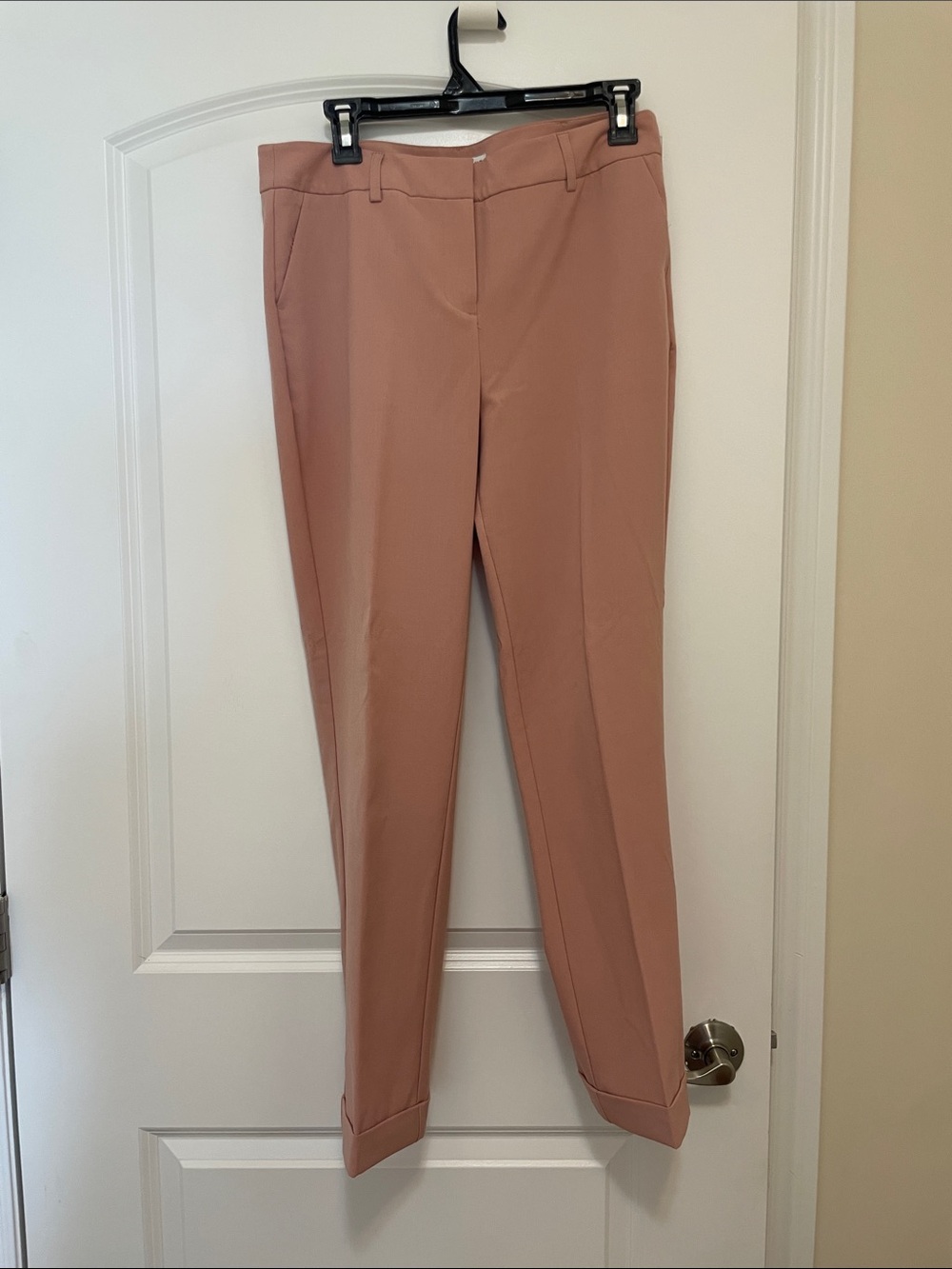 Larry Levine Dusty Rose Tailored Ankle Trousers